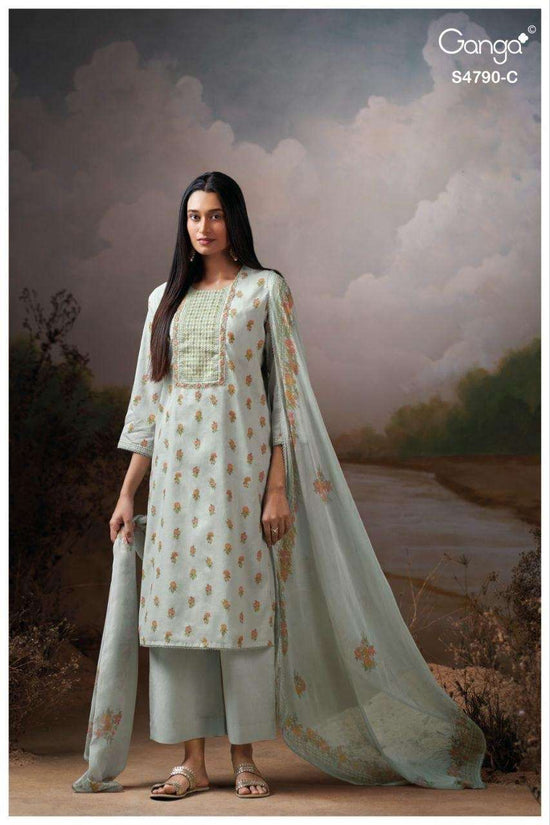 Ganga Fashion Eshmita 4790 Pure Organdy Dress Material