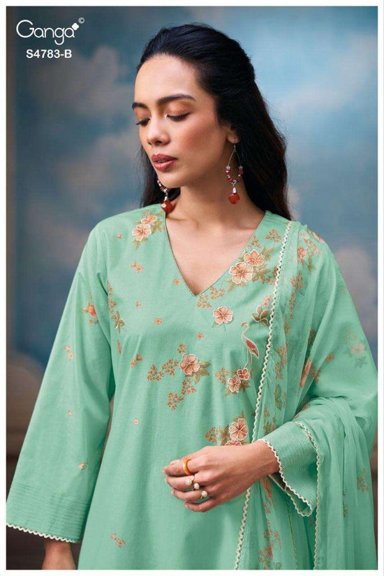 Ganga Fashion Fariyal 4783 Cotton Dress Material - Amrah Wholesale