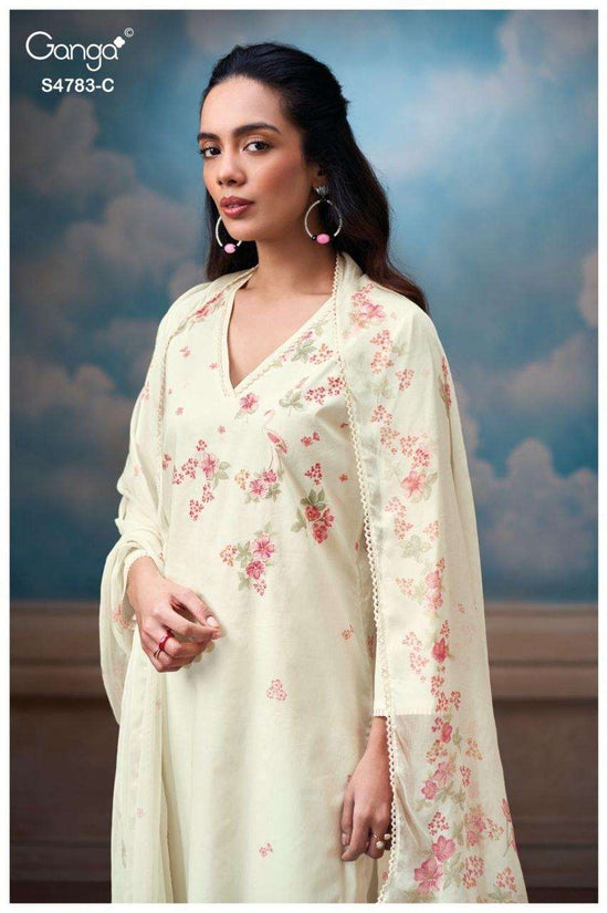 Ganga Fashion Fariyal 4783 Cotton Dress Material - Amrah Wholesale