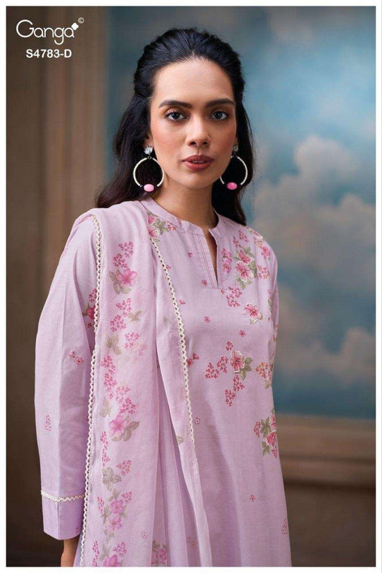 Ganga Fashion Fariyal 4783 Cotton Dress Material - Amrah Wholesale