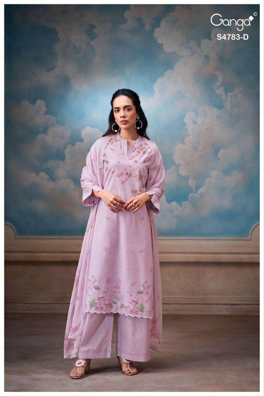 Ganga Fashion Fariyal 4783 Cotton Dress Material - Amrah Wholesale