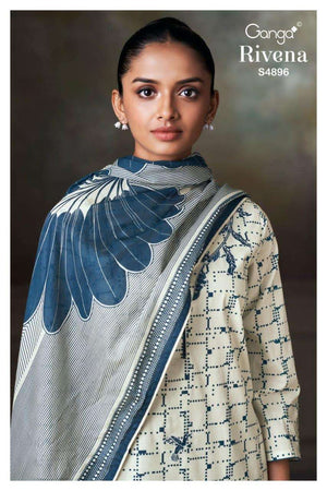 Ganga Fashion 4896 Premium Cotton Dress Material - Amrah Wholesale
