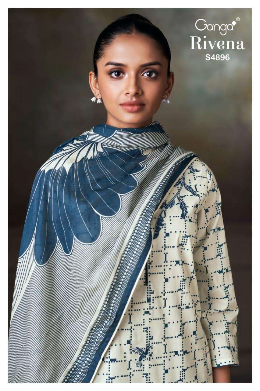Ganga Fashion 4896 Premium Cotton Dress Material - Amrah Wholesale