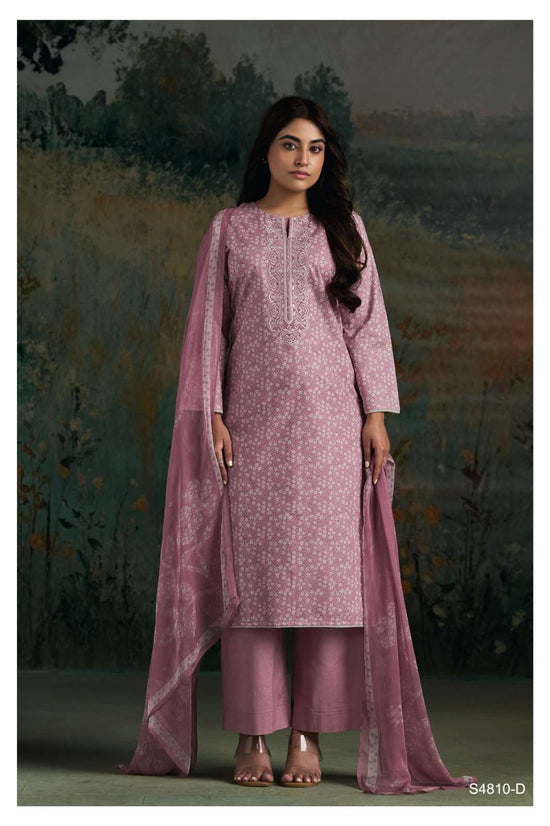 Ganga Fashion Aadila 4810 Cotton Embroidered Dress Material - Amrah Wholesale