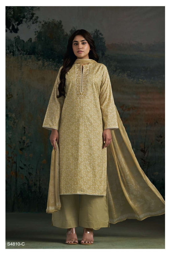 Ganga Fashion Aadila 4810 Cotton Embroidered Dress Material - Amrah Wholesale