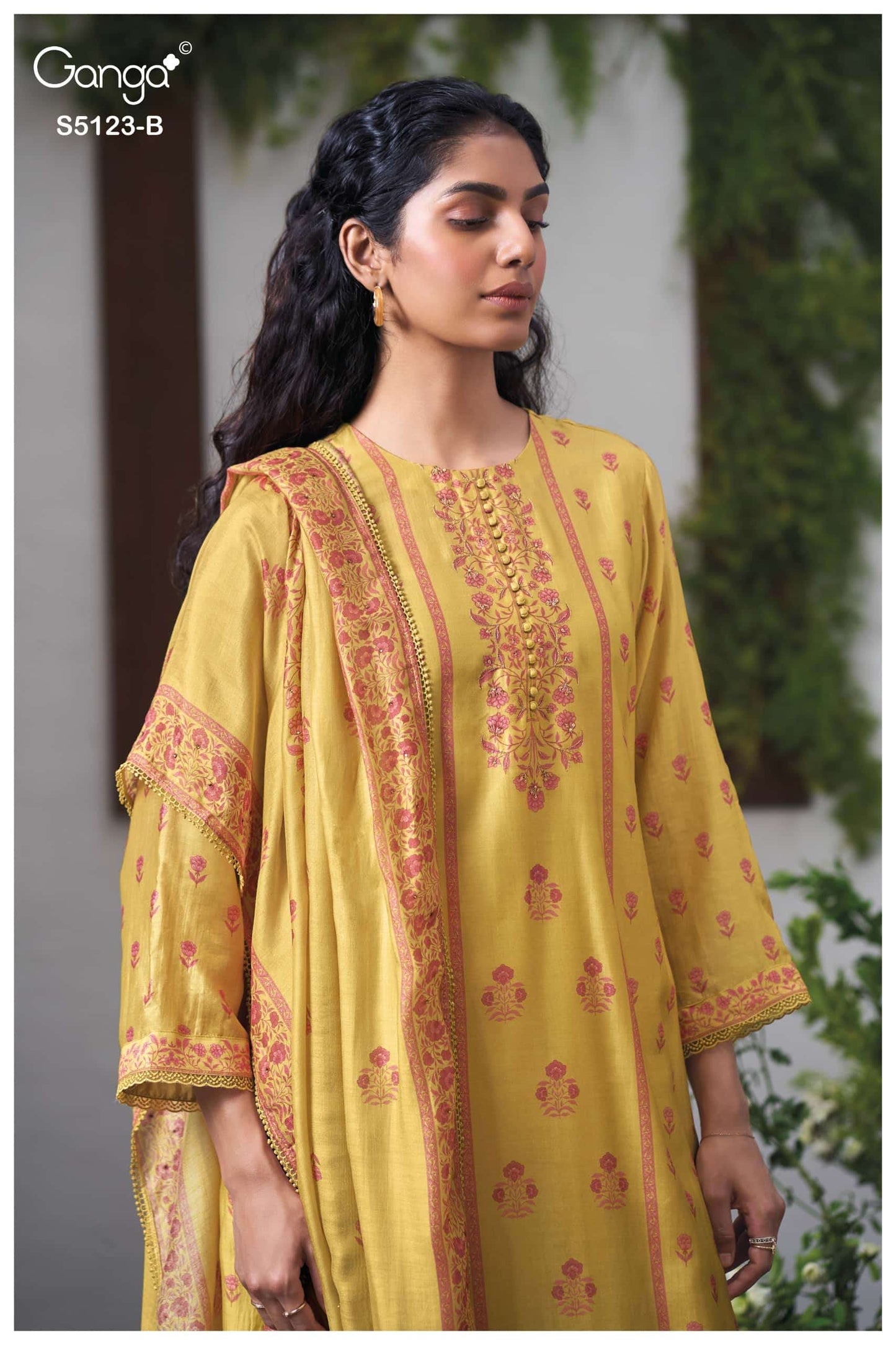 Ganga Fashion Ahsaas 5123 Bemberg Silk Dress Material