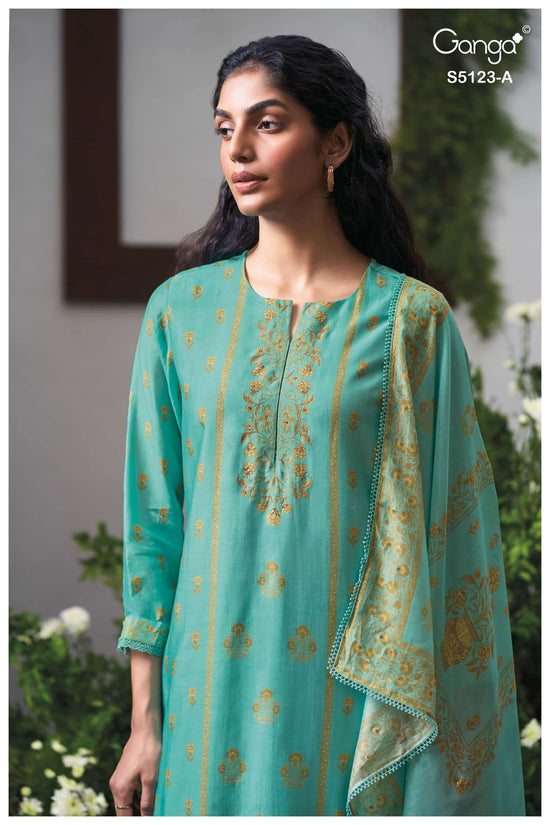 Ganga Fashion Ahsaas 5123 Bemberg Silk Dress Material