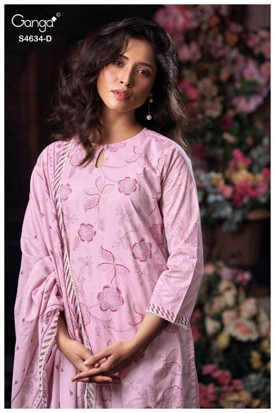 Ganga Fashion Aishael 4634 Dress Material Wholesale Catalogue - Amrah Wholesale