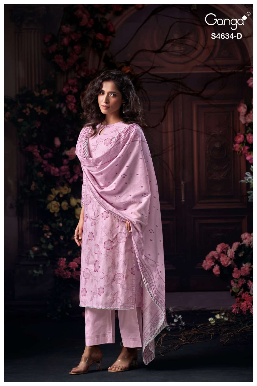 Ganga Fashion Aishael 4634 Dress Material Wholesale Catalogue - Amrah Wholesale
