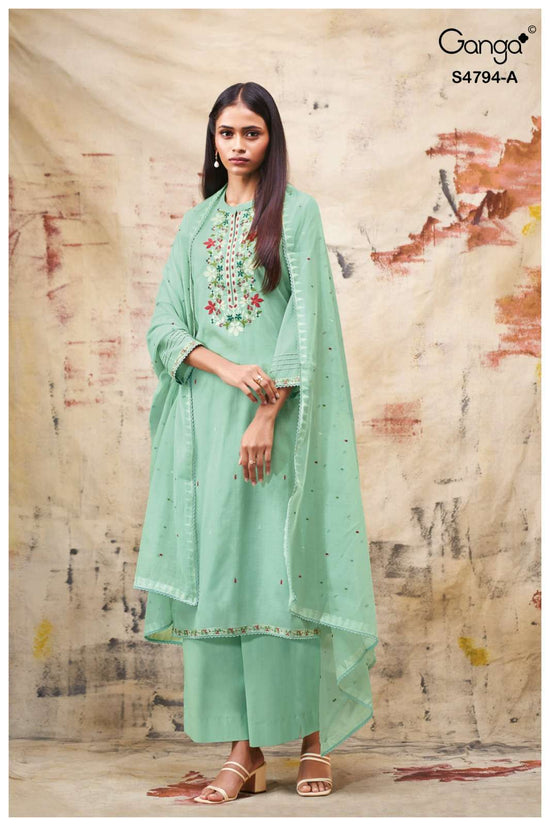 Ganga Fashion Aisya 4794 Premium Bemberg Mul Dress Material