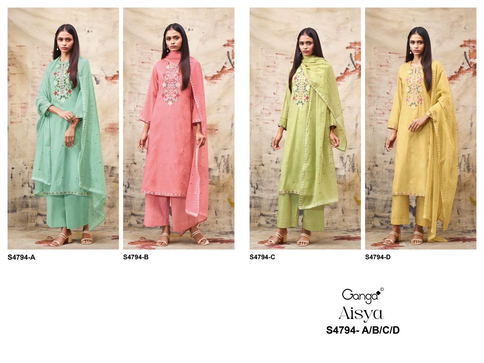 Ganga Fashion Aisya 4794 Premium Bemberg Mul Dress Material