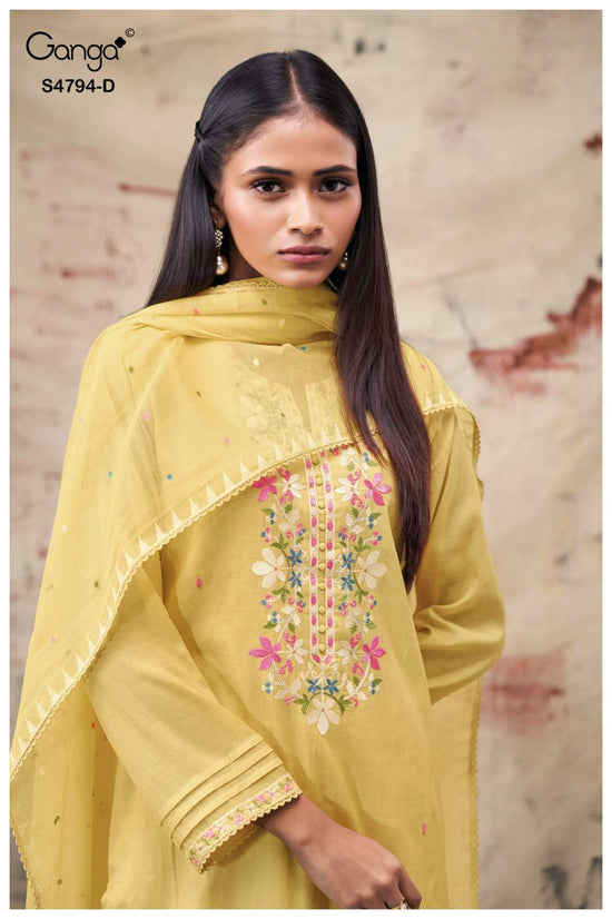 Ganga Fashion Aisya 4794 Premium Bemberg Mul Dress Material