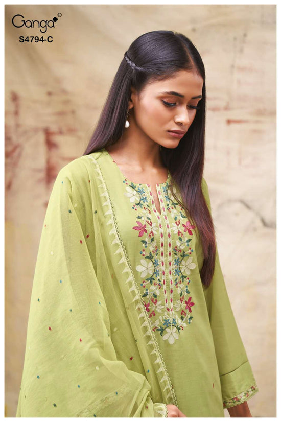 Ganga Fashion Aisya 4794 Premium Bemberg Mul Dress Material
