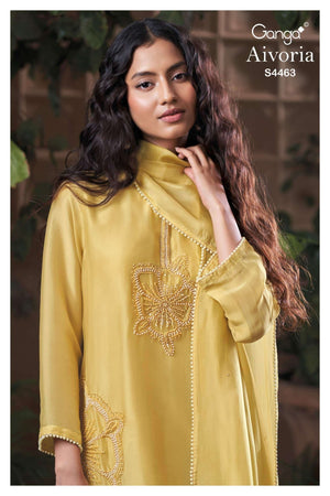 Ganga Fashion Aivoria 4463 Pure Bemberg Silk Dress Material - Amrah Wholesale