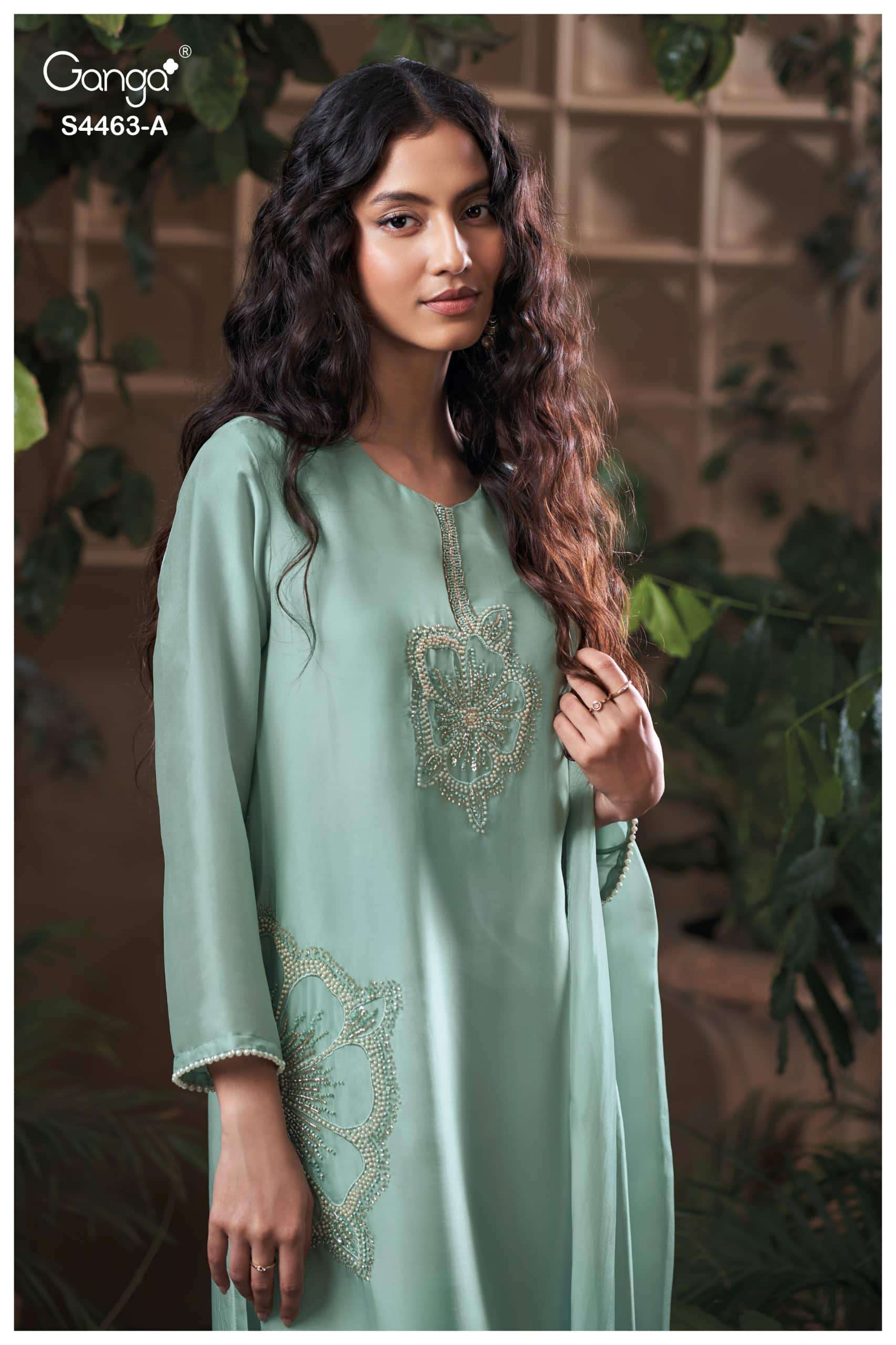 Ganga Fashion Aivoria 4463 Pure Bemberg Silk Dress Material