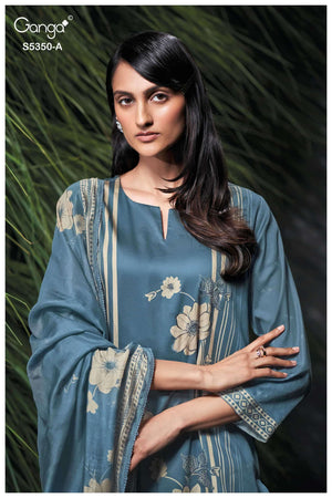 Ganga Fashion Allegra 5350 Premium Pashmina Dress Material