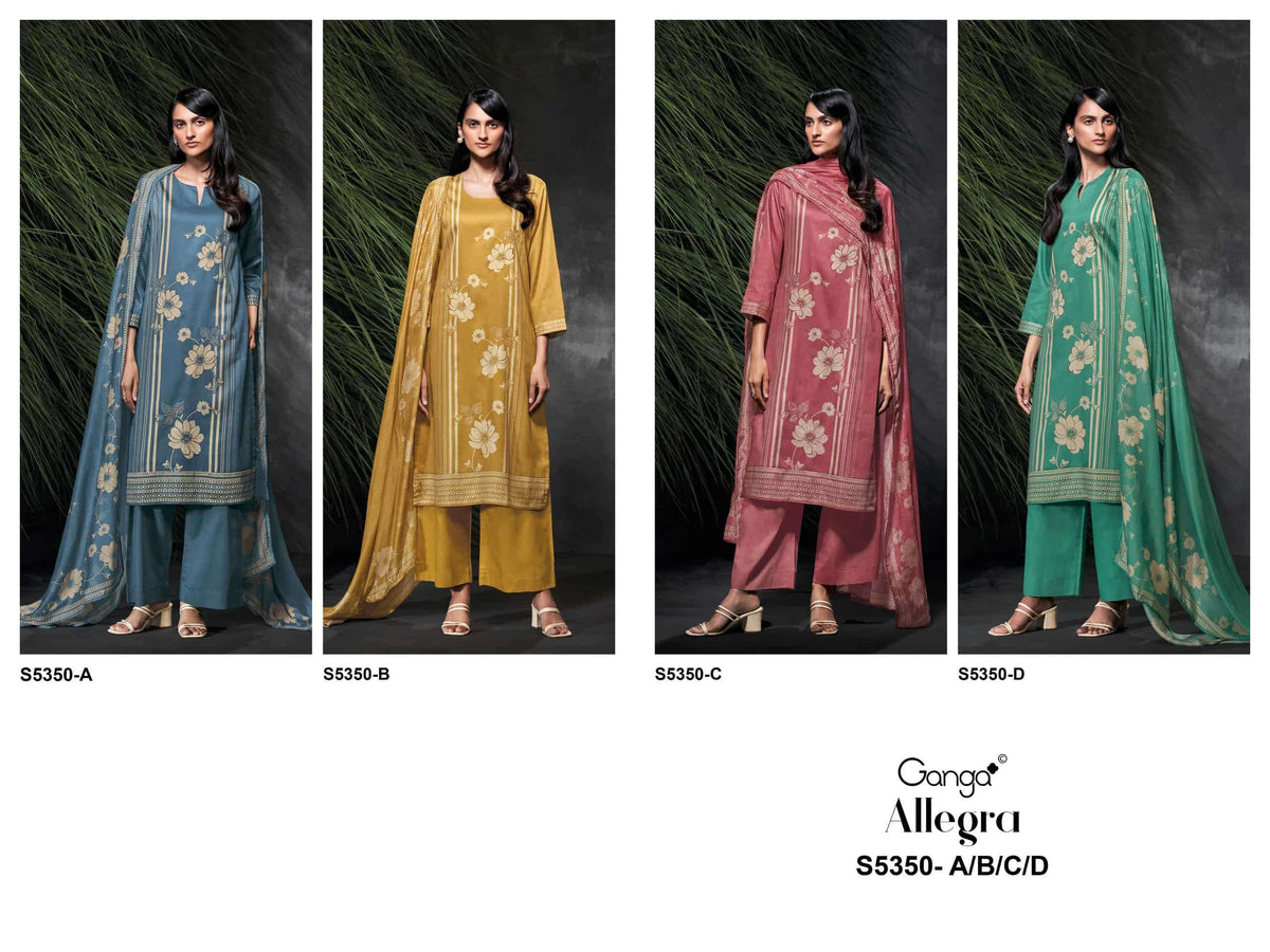 Ganga Fashion Allegra 5350 Premium Pashmina Dress Material