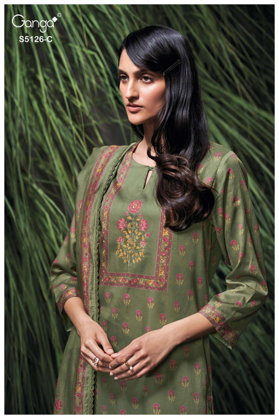 Ganga Fashion Amyaa 5126 Premium Cotton Satin Dress Material