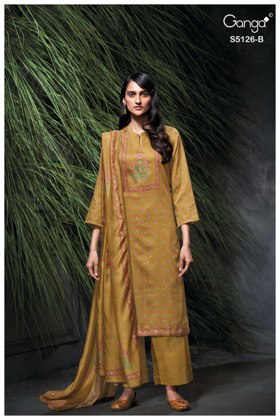 Ganga Fashion Amyaa 5126 Premium Cotton Satin Dress Material