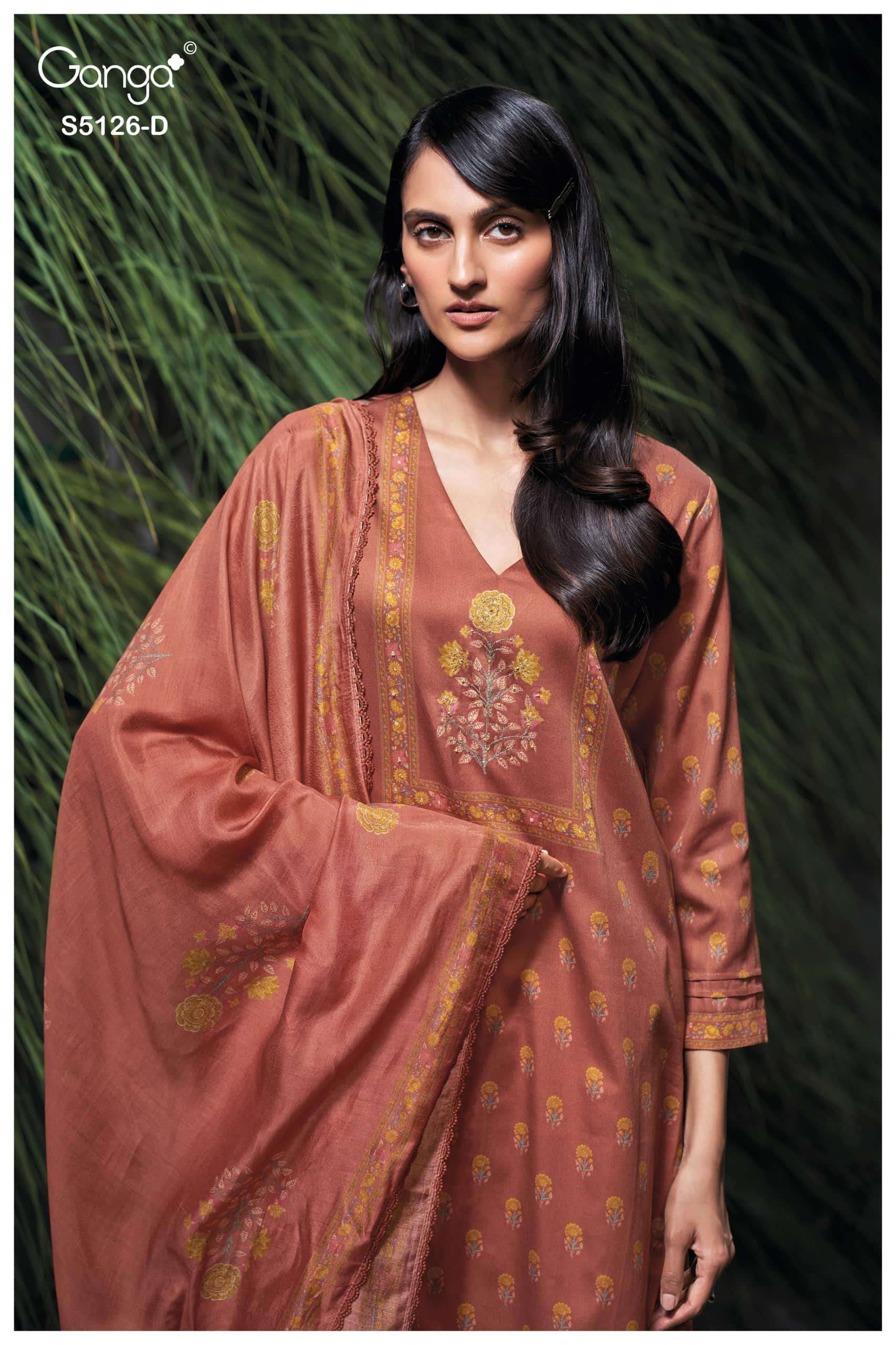 Ganga Fashion Amyaa 5126 Premium Cotton Satin Dress Material