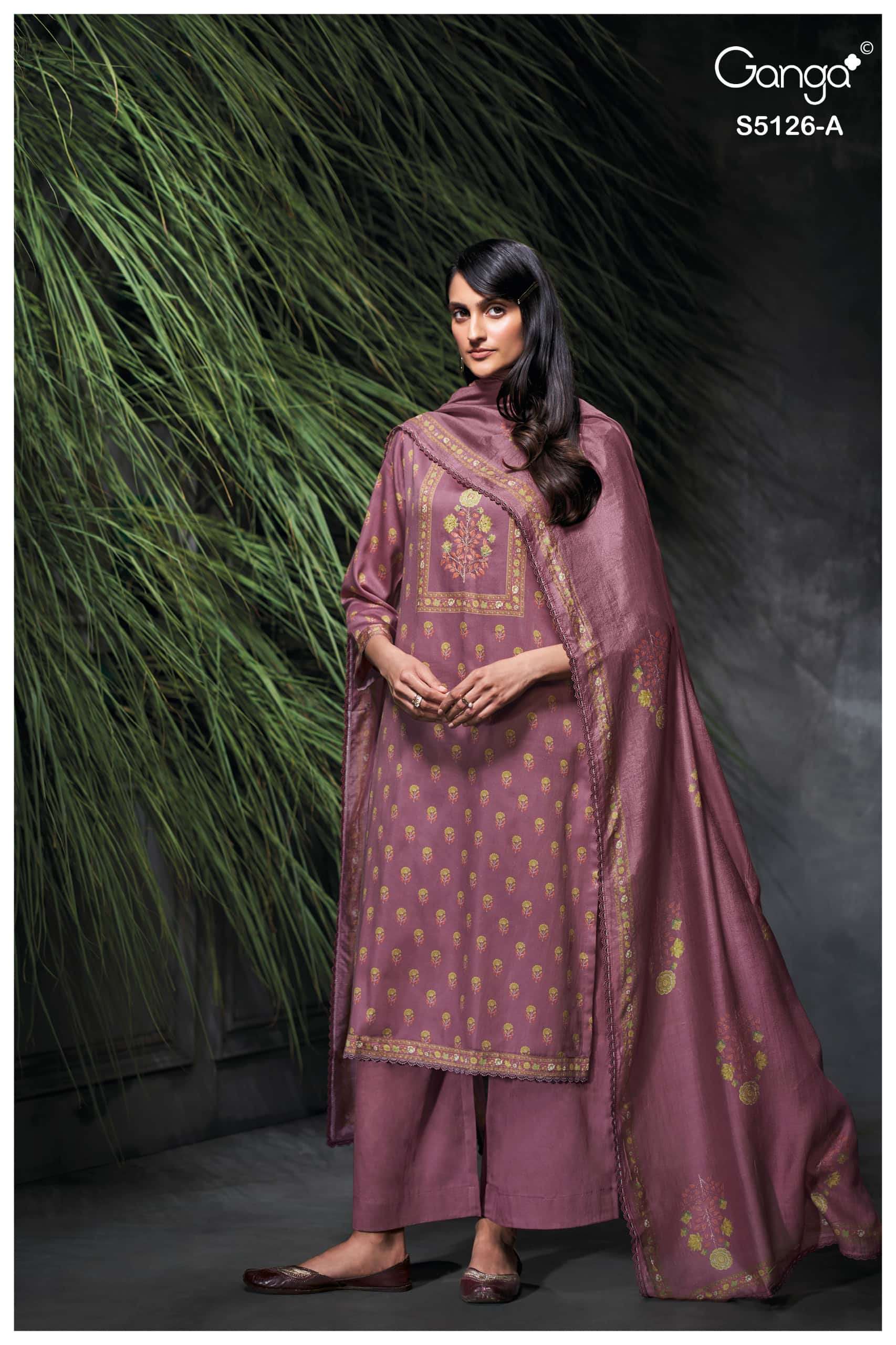 Ganga Fashion Amyaa 5126 Premium Cotton Satin Dress Material