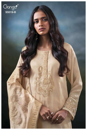 Ganga Fashion Anshika 5019 Premium Pure Bemberg Silk Dress Material - Amrah Wholesale