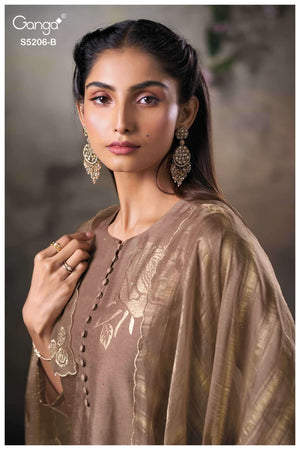 Ganga Fashion Anyasa 5206 Bemberg Silk Unstitched Dress Material
