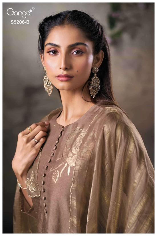 Ganga Fashion Anyasa 5206 Bemberg Silk Unstitched Dress Material