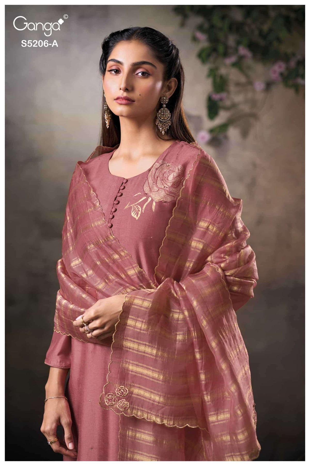 Ganga Fashion Anyasa 5206 Bemberg Silk Unstitched Dress Material