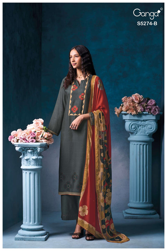 Ganga Fashion Artemis 5274 Wool Pashmina Dress Material