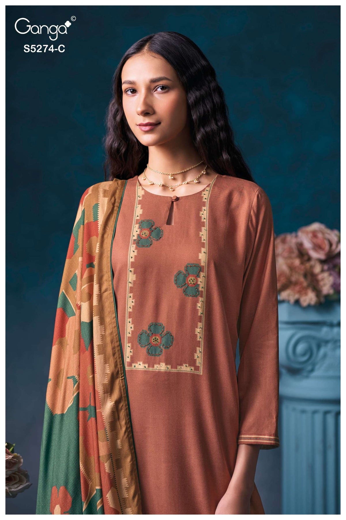 Ganga Fashion Artemis 5274 Wool Pashmina Dress Material