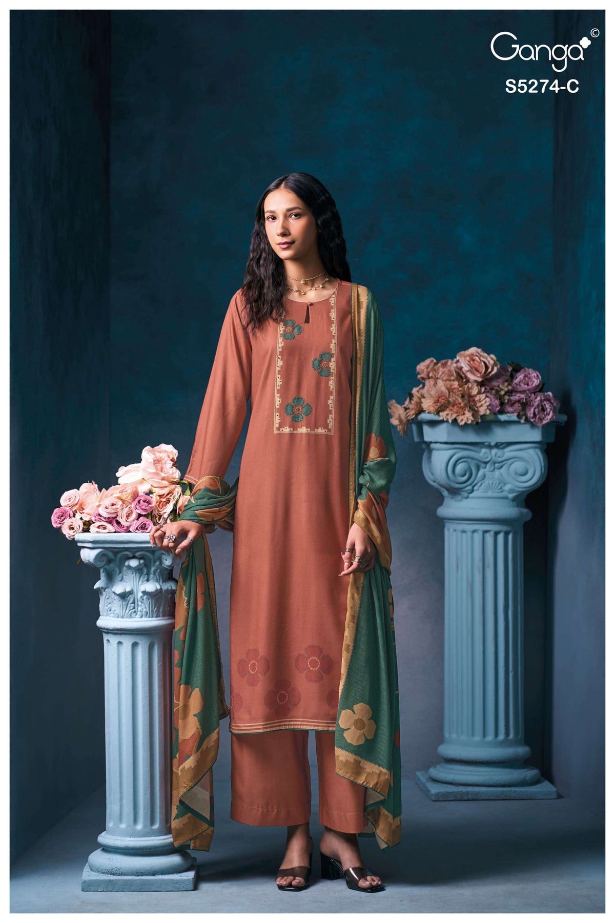 Ganga Fashion Artemis 5274 Wool Pashmina Dress Material
