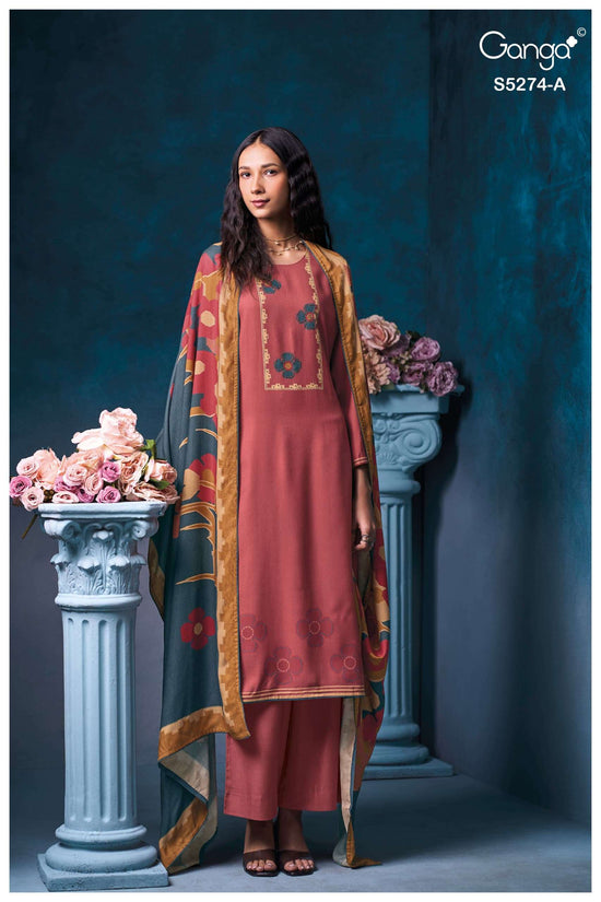 Ganga Fashion Artemis 5274 Wool Pashmina Dress Material