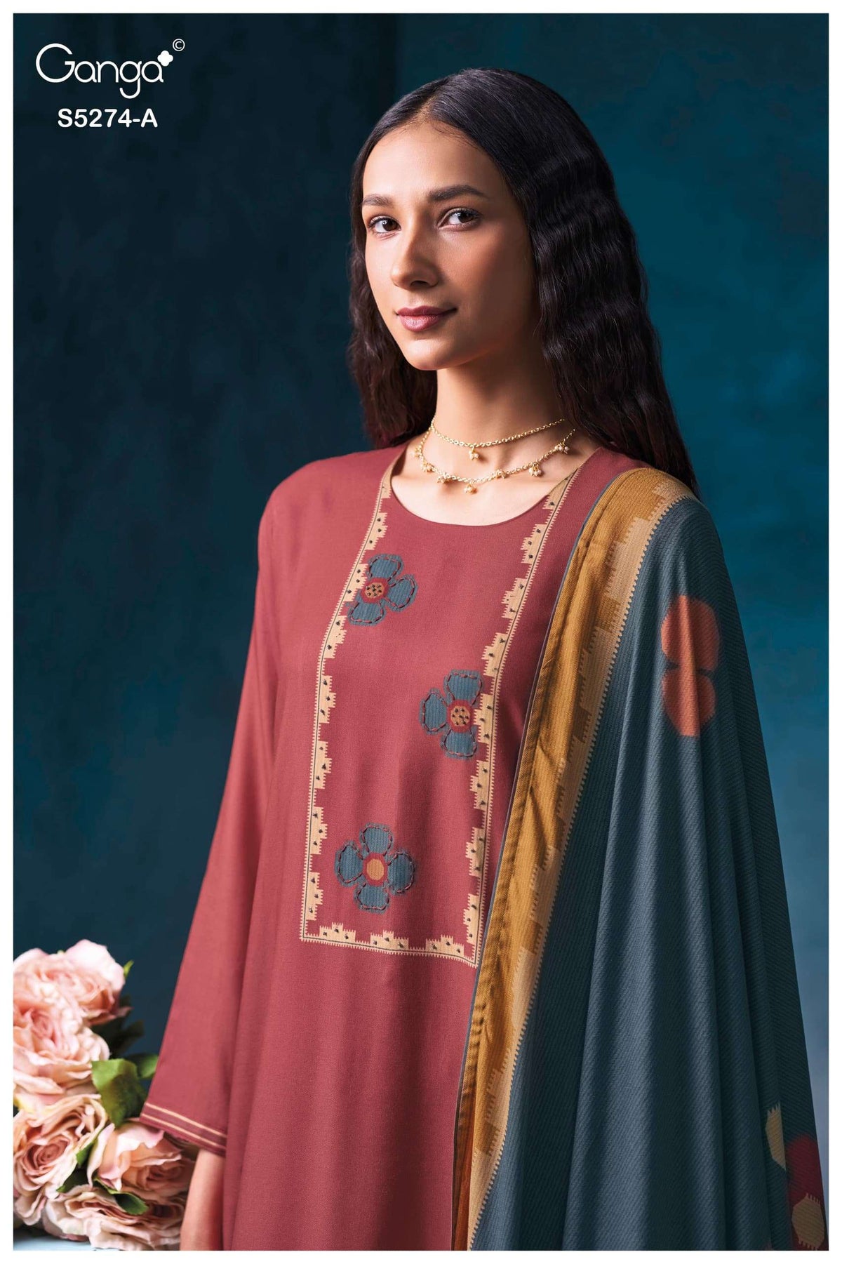 Ganga Fashion Artemis 5274 Wool Pashmina Dress Material