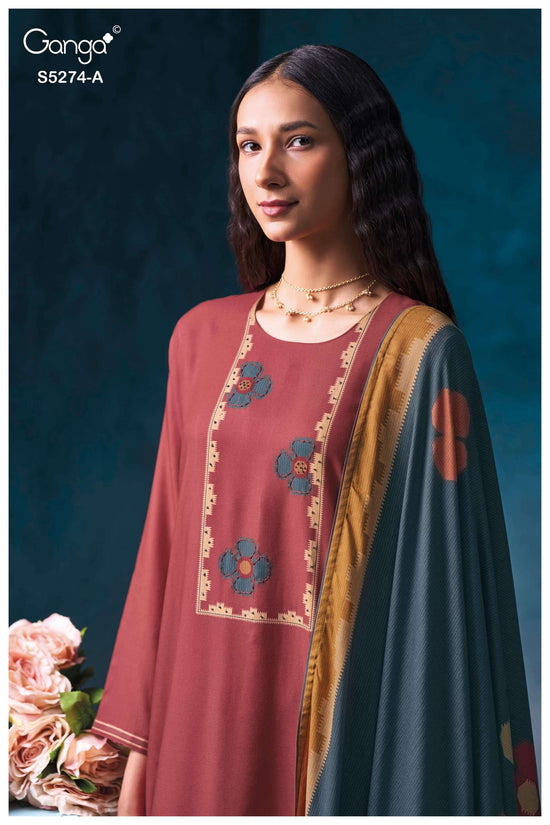 Ganga Fashion Artemis 5274 Wool Pashmina Dress Material