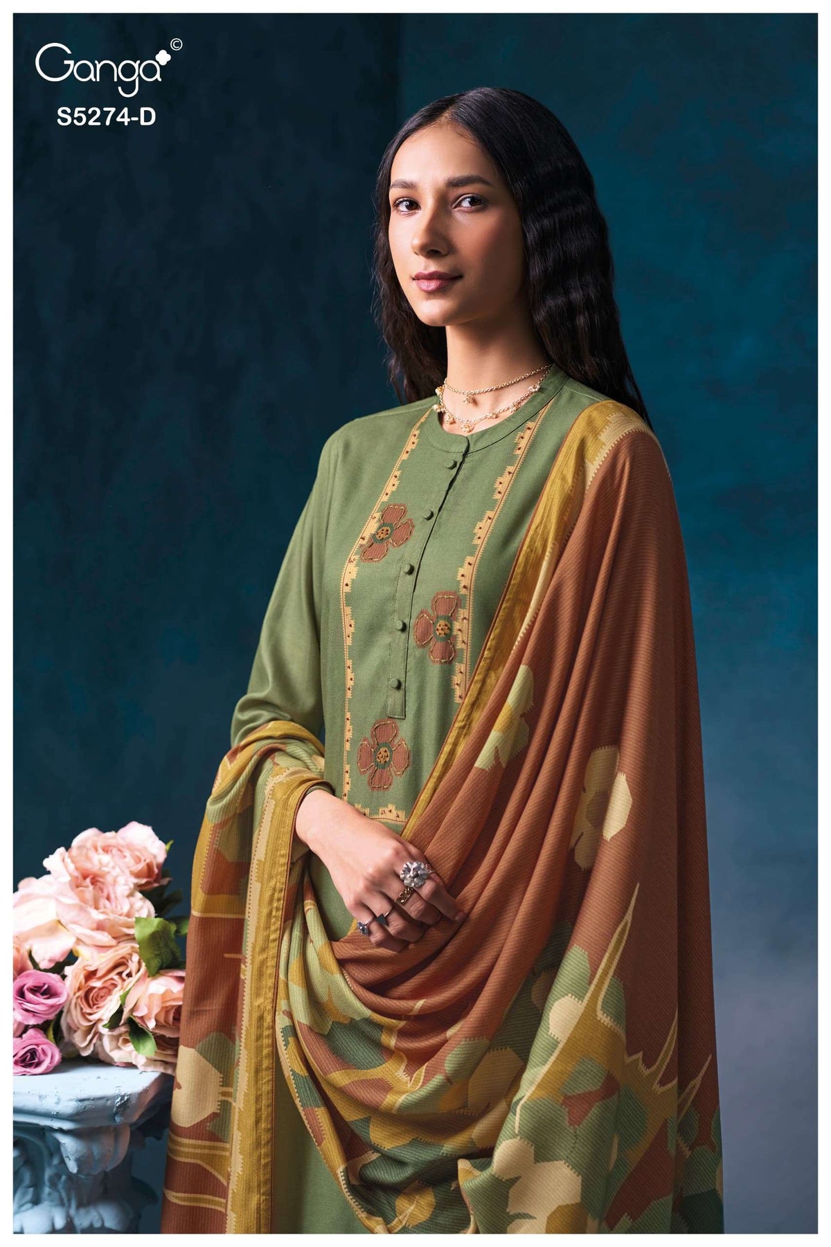 Ganga Fashion Artemis 5274 Wool Pashmina Dress Material