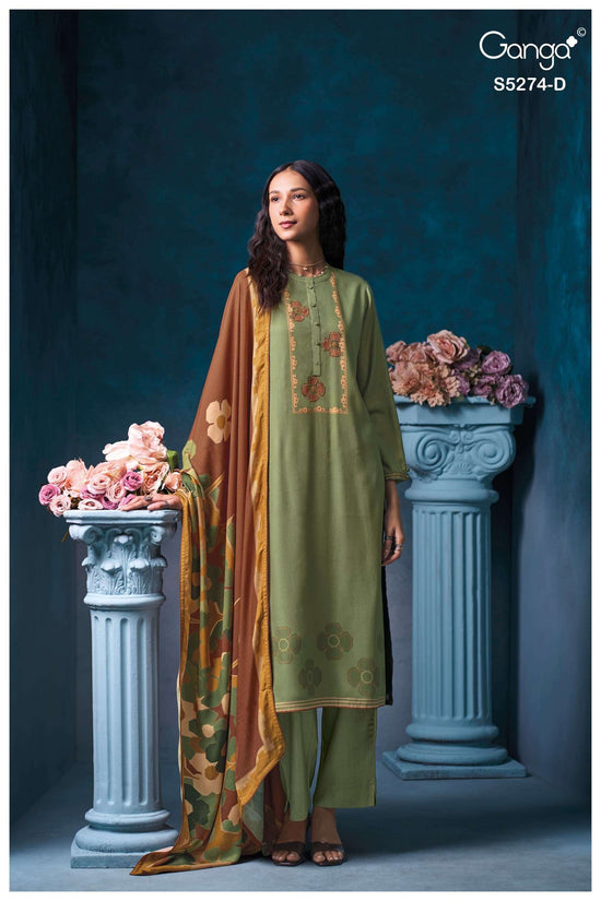 Ganga Fashion Artemis 5274 Wool Pashmina Dress Material