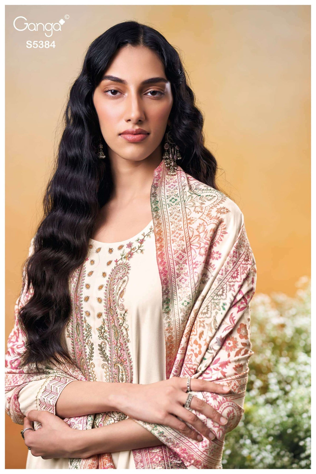 Ganga Fashion Avalin 5384 Pure Wool Pashmina Salwar Kameez