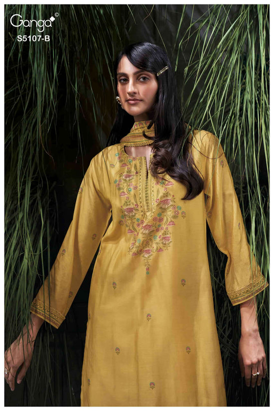 Ganga Fashion Avelia 5107 Pure Bemberg Silk Dress Material