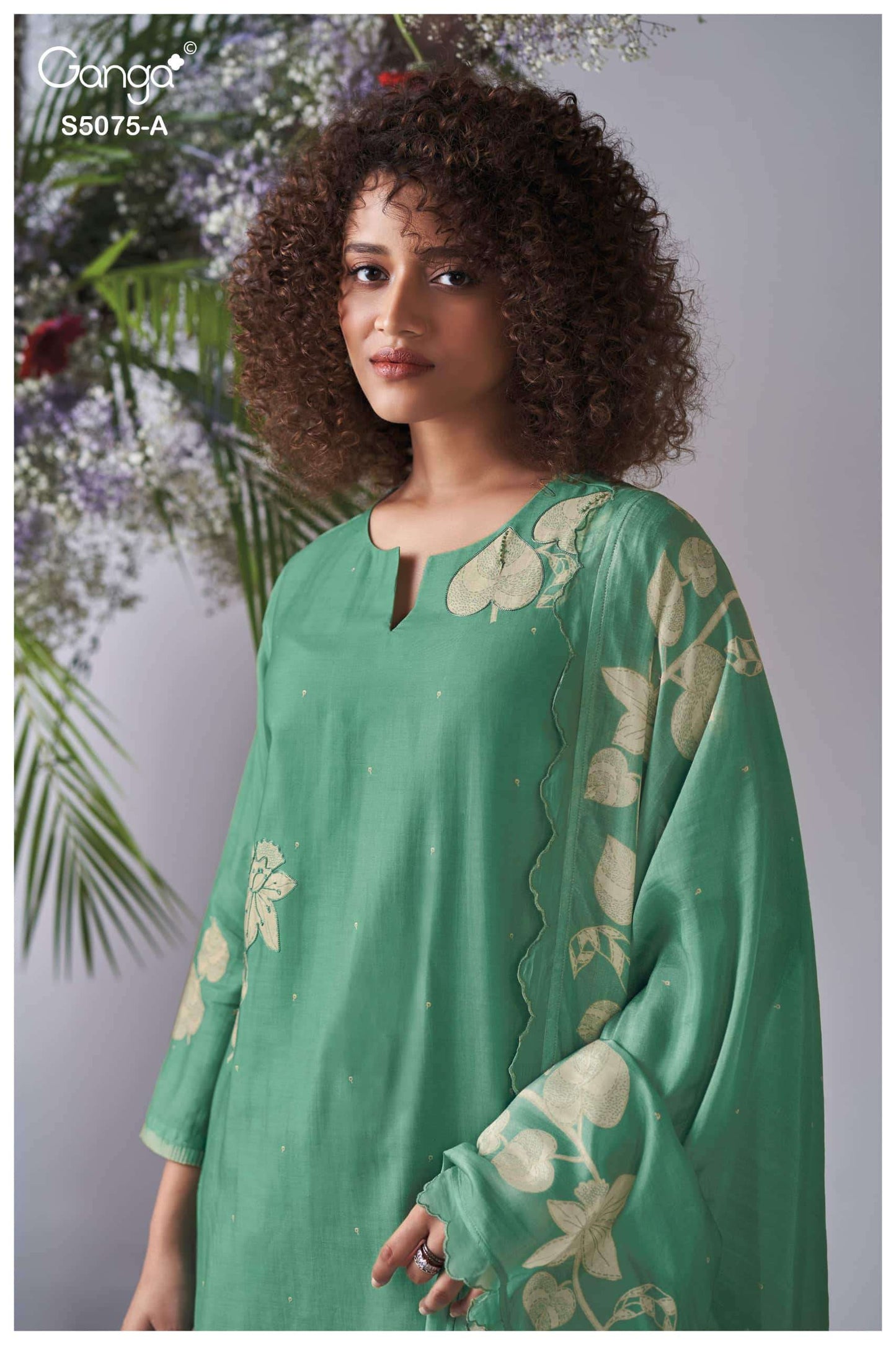 Ganga Fashion Avena 5075 Pure Bemberg Silk Dress Material