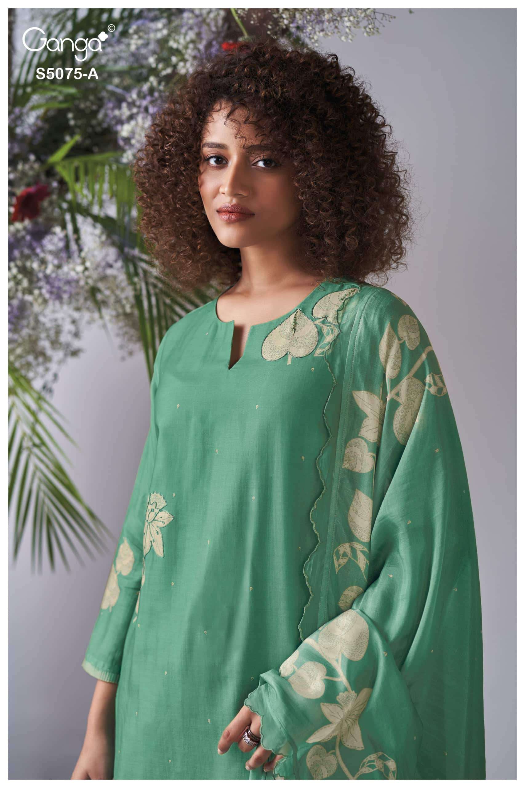 Ganga Fashion Avena 5075 Pure Bemberg Silk Dress Material