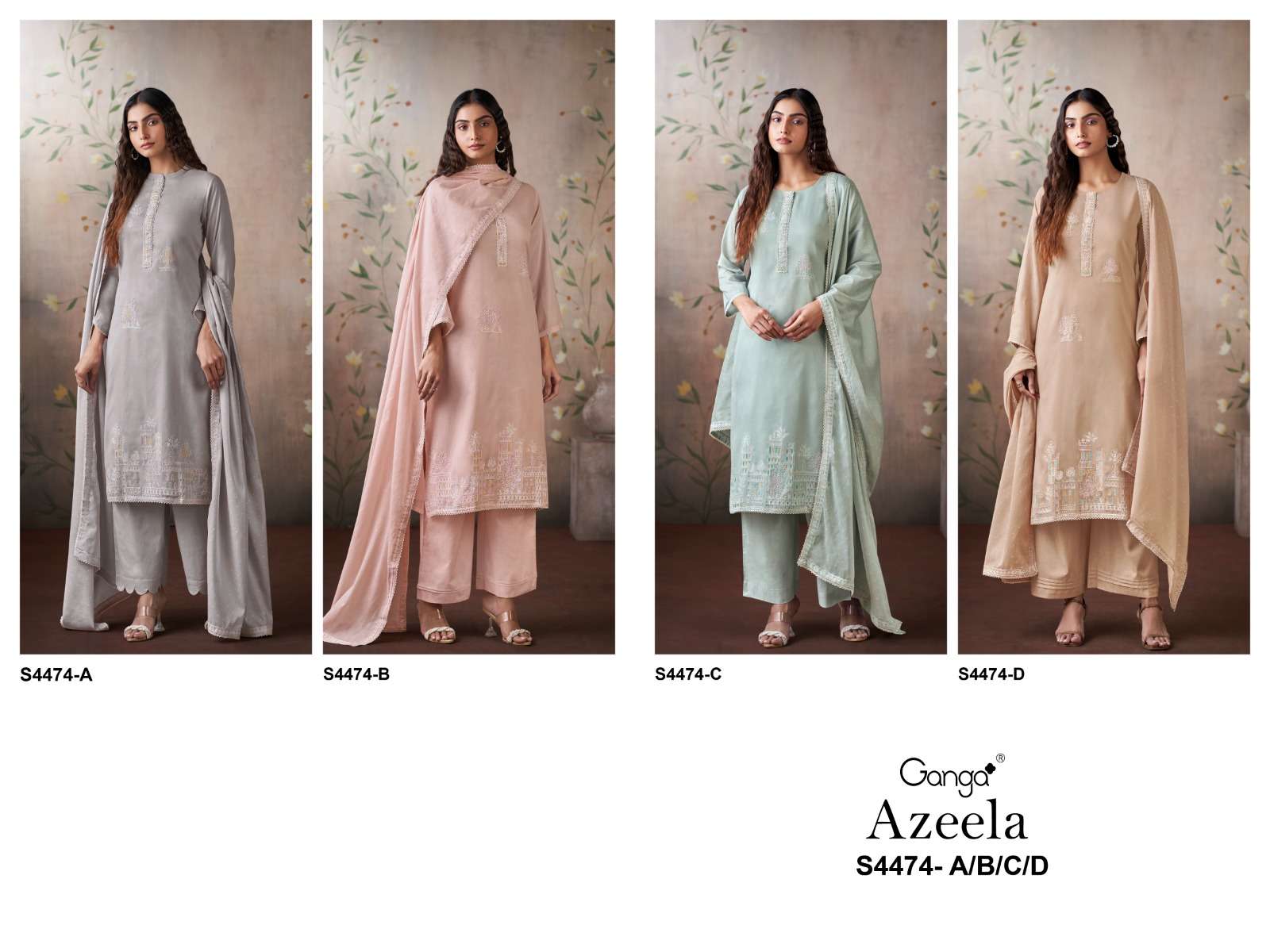 Ganga Fashion Azeela 4474 - Amrah Wholesale