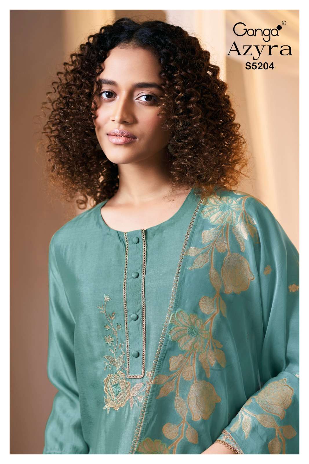 Ganga Fashion Azyra 5204 Bemberg Silk Dress Material