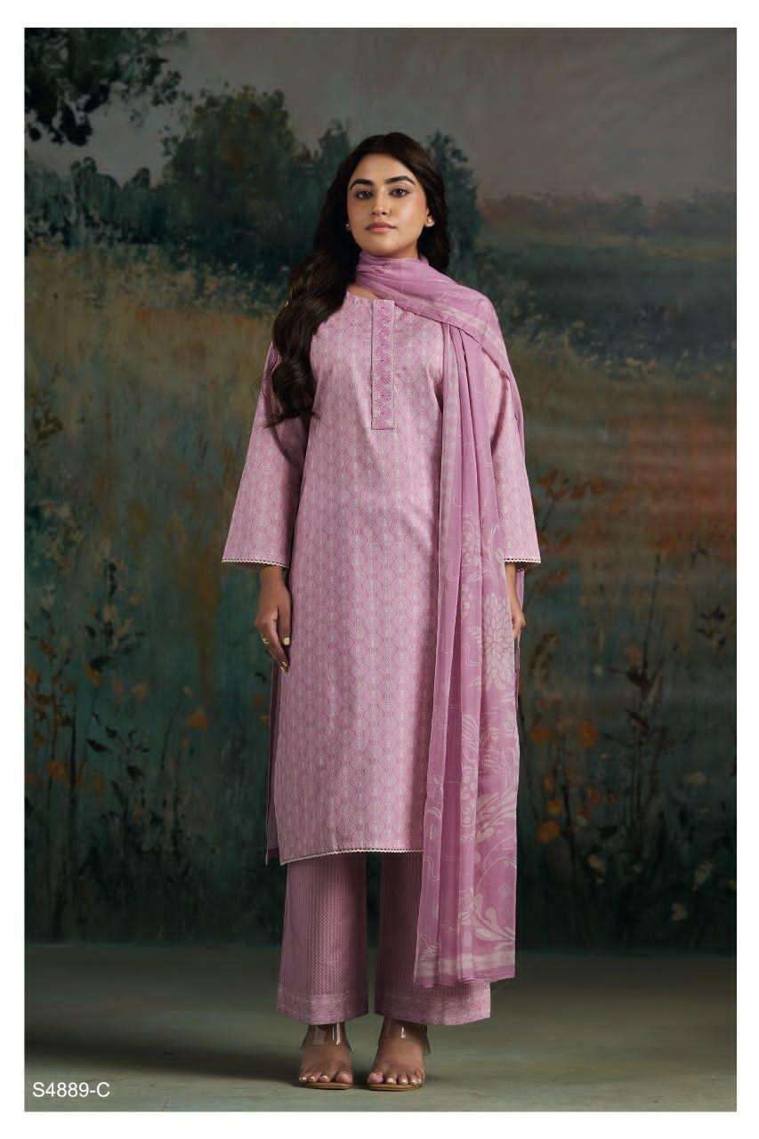 Ganga Fashion Baanu 4889 Premium Cotton Dress Material - Amrah Wholesale