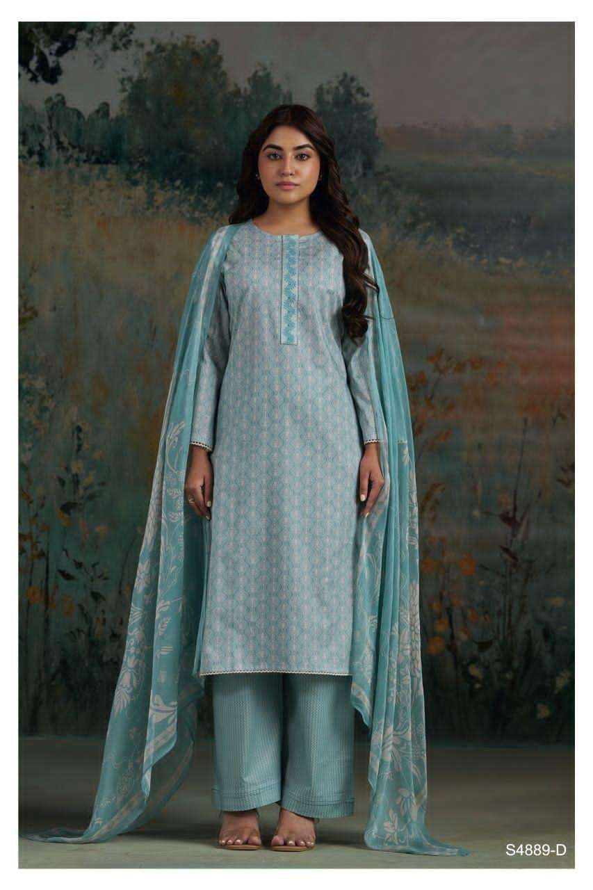 Ganga Fashion Baanu 4889 Premium Cotton Dress Material - Amrah Wholesale