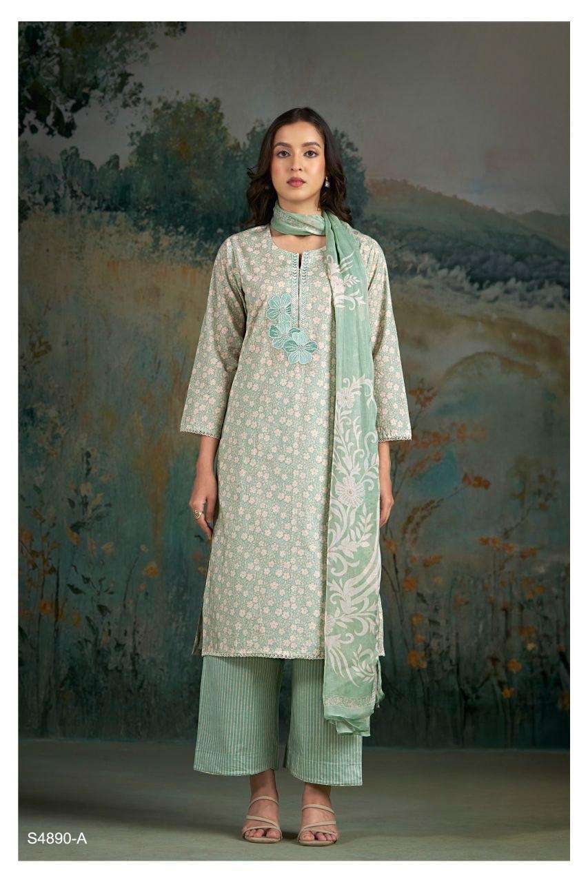 Ganga Fashion Babina 4890 Cotton Dress Material