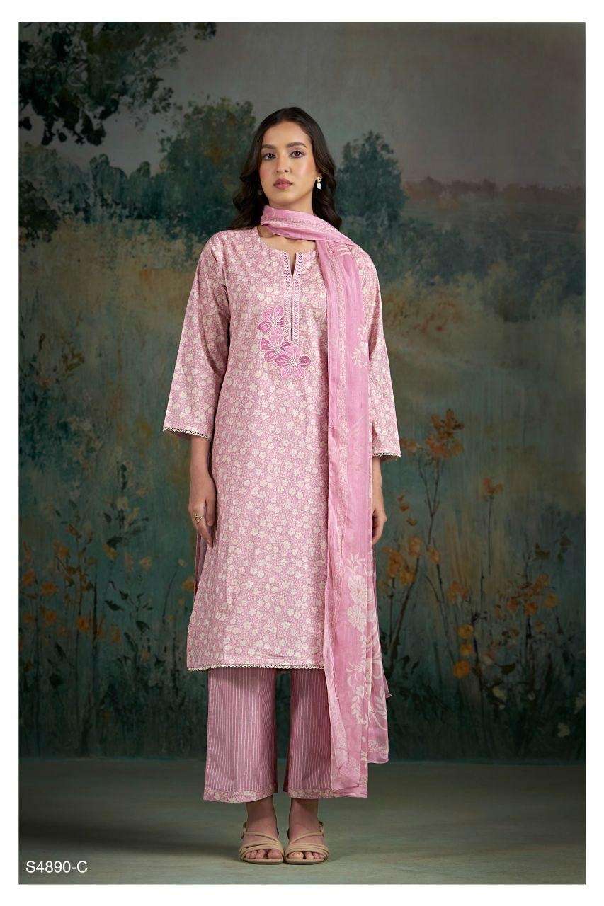 Ganga Fashion Babina 4890 Cotton Dress Material