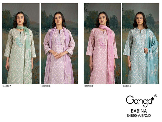 Ganga Fashion Babina 4890 Cotton Dress Material