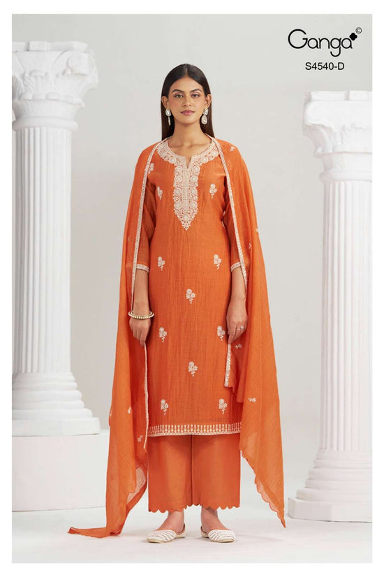 Ganga Fashion Bela 4540 Pure Banarasi Mal Dress Material