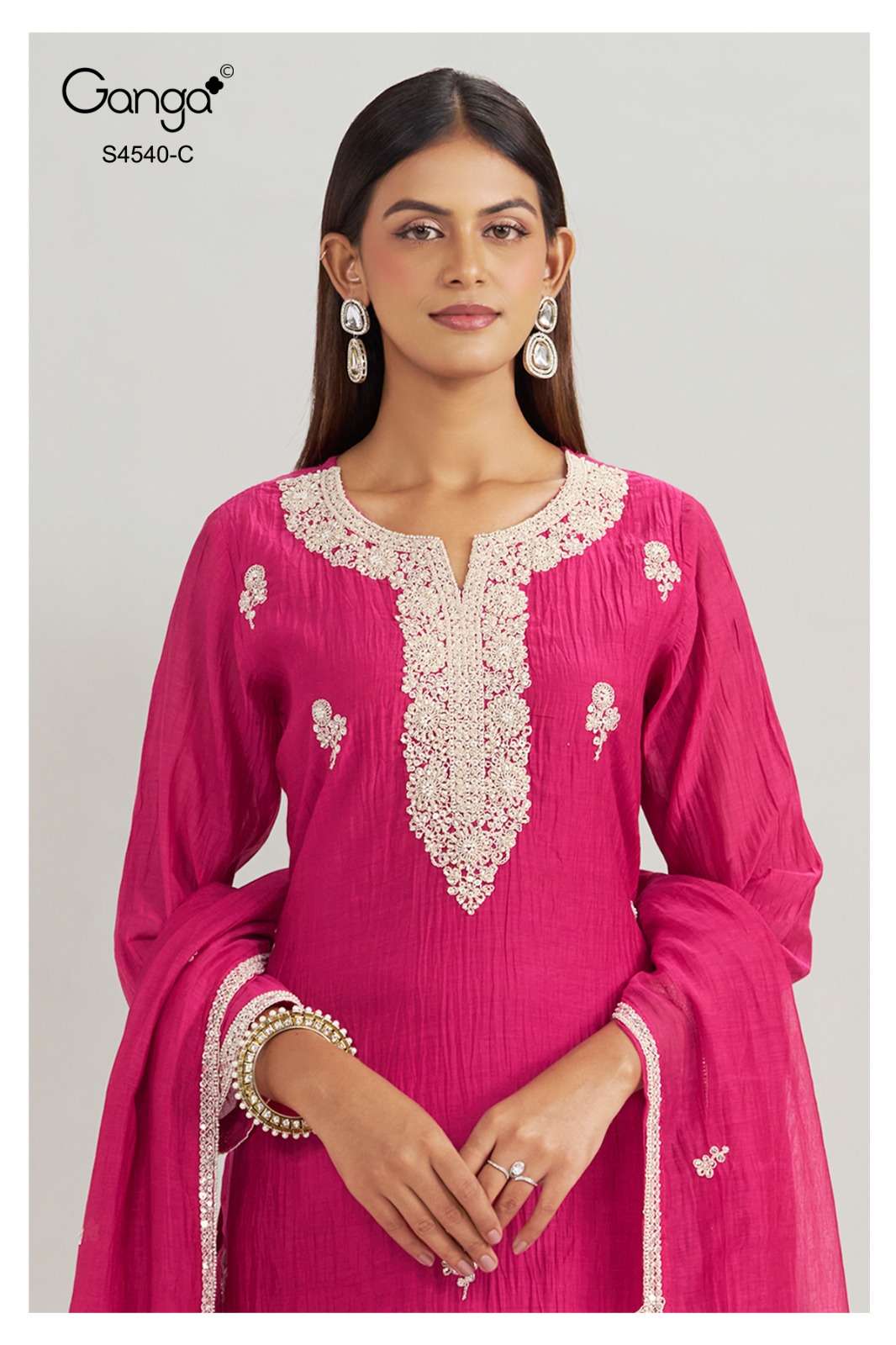 Ganga Fashion Bela 4540 Pure Banarasi Mal Dress Material
